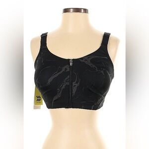 All in motion black marble zip up sports bra size 34B
